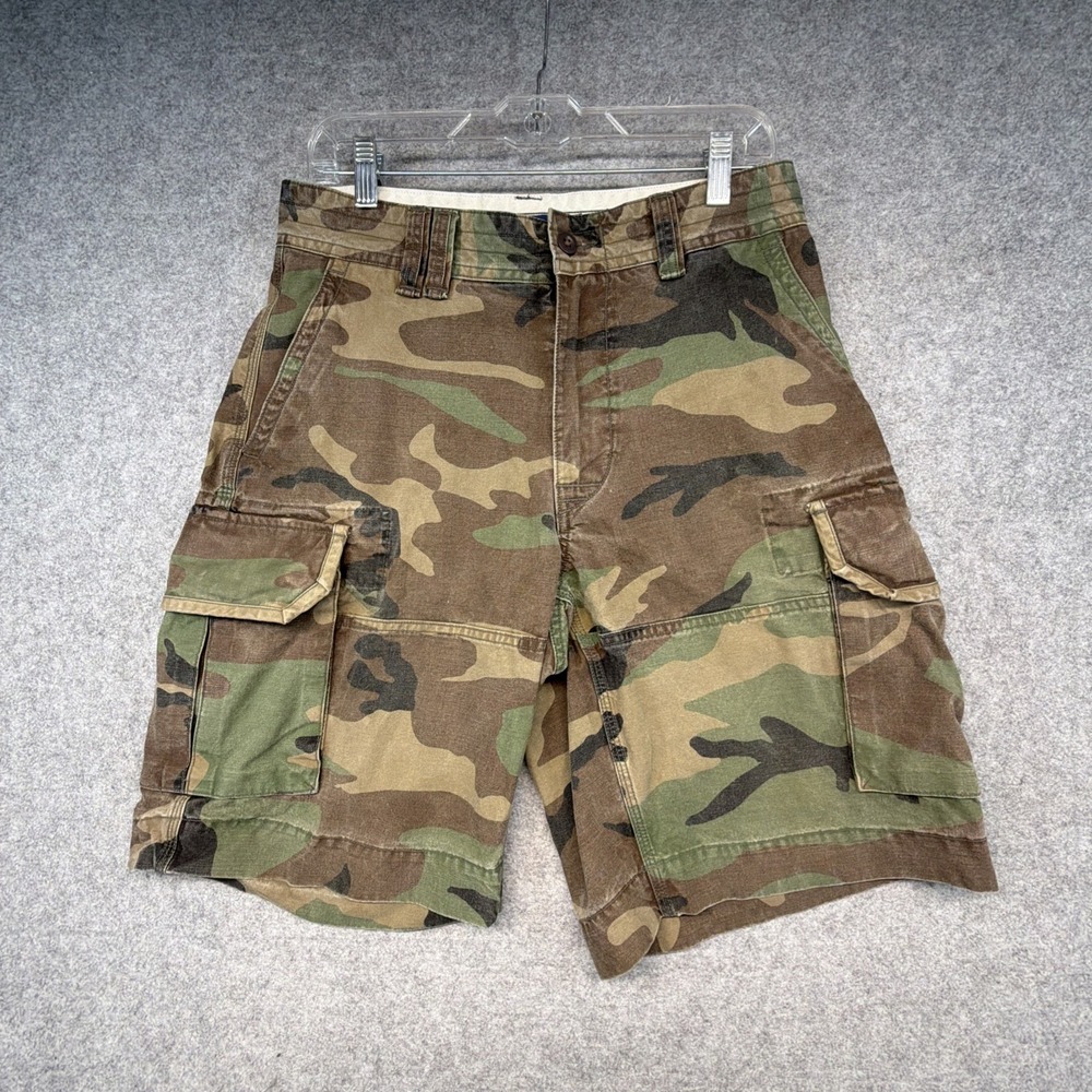 Polo Ralph Lauren Shorts Mens 30 Green Camo Military Army Cargo